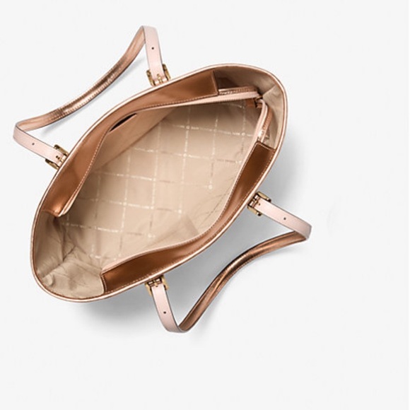 Michael Kors Cream and Gold Signature Tote - Picture 10 of 13